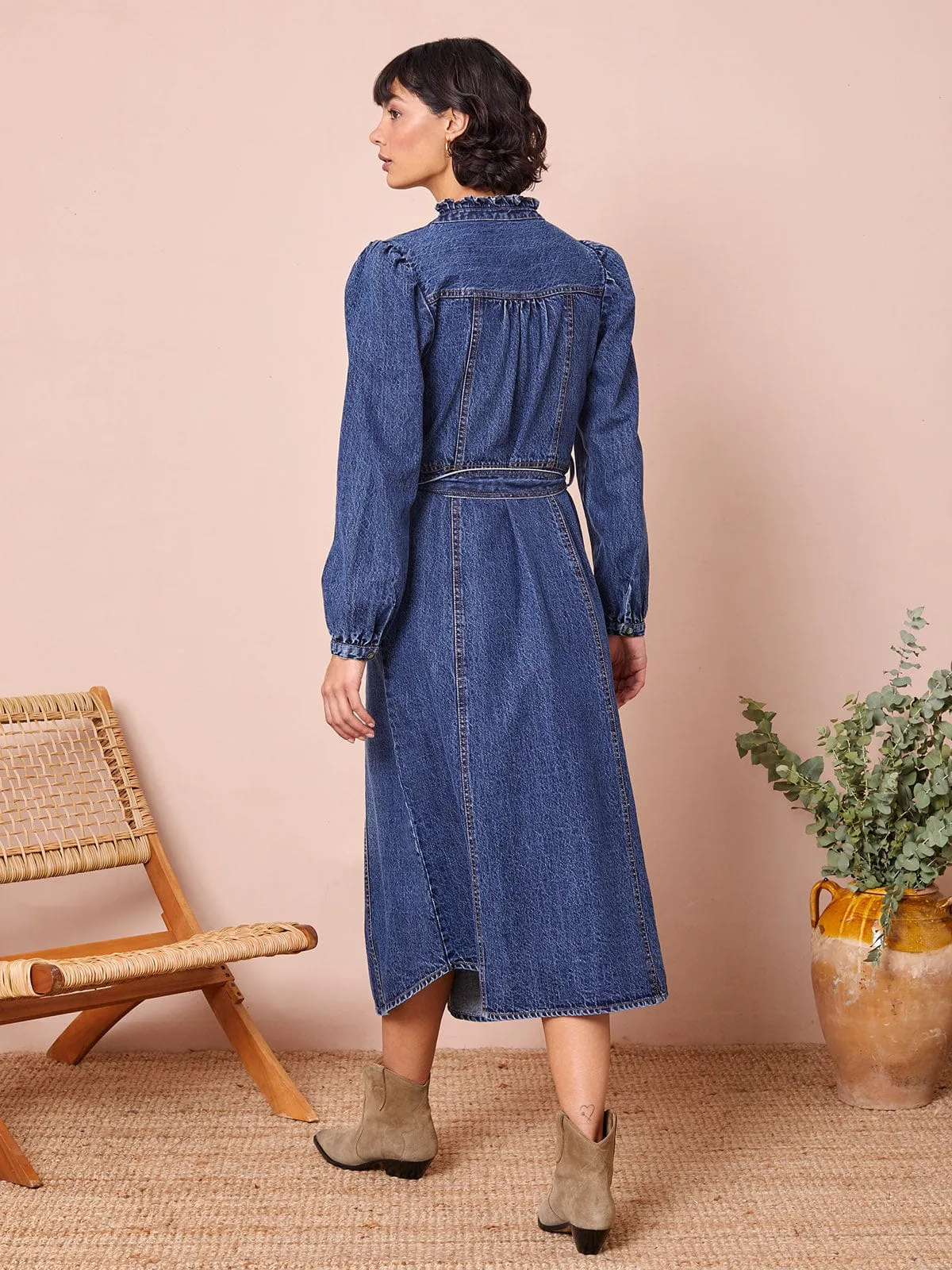 Asher Zip Denim Dress