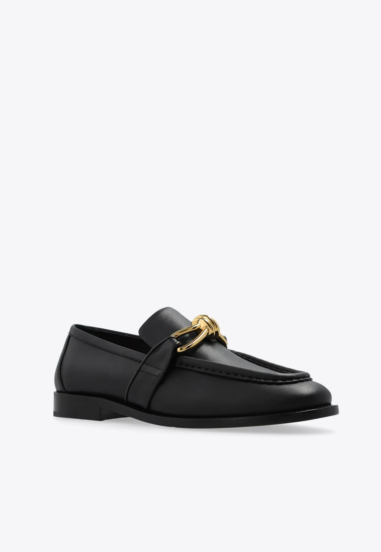 Astaire Knot-Plaque Leather Loafers