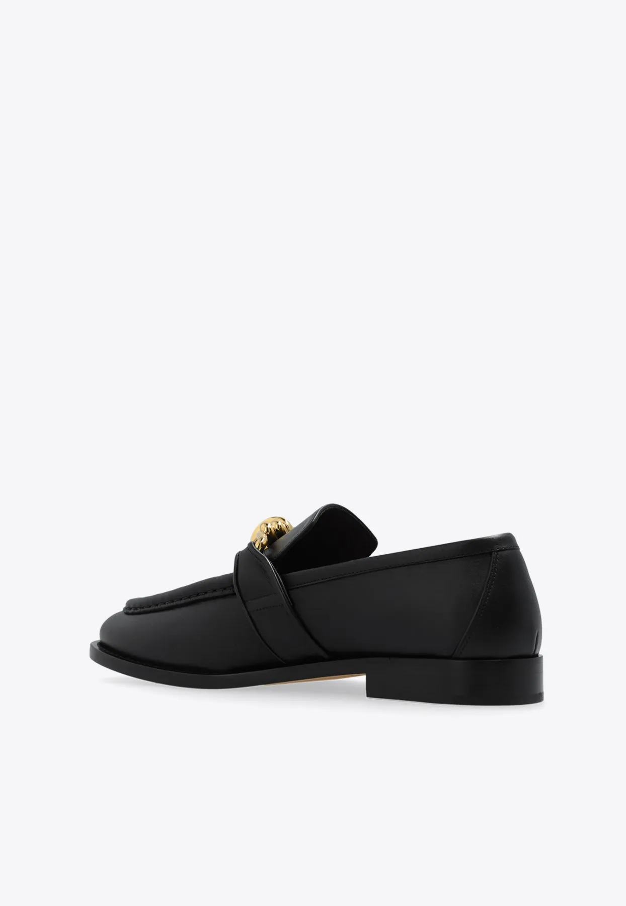 Astaire Knot-Plaque Leather Loafers