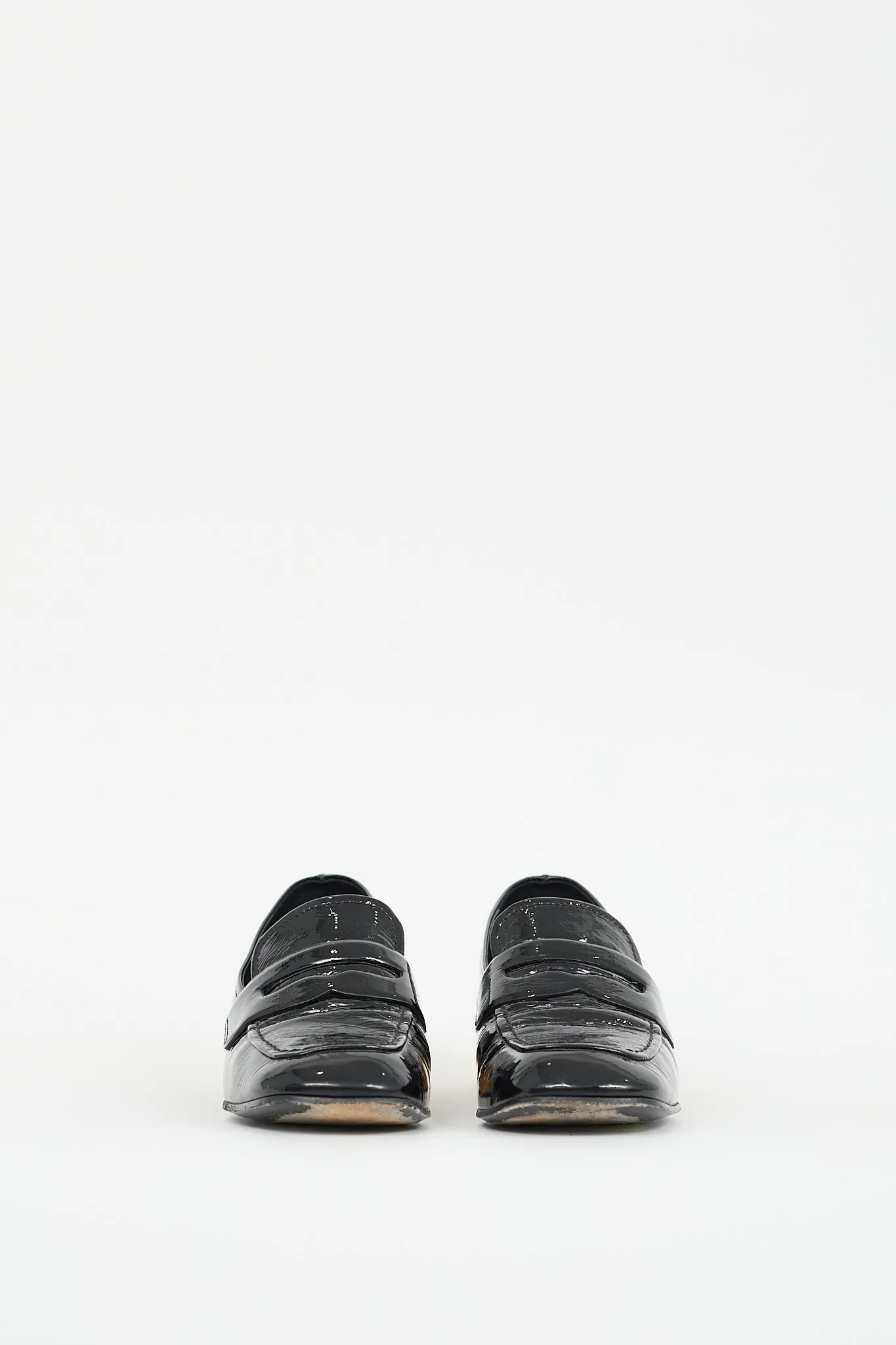 Black & Gold Patent Leather Jeweled Loafer