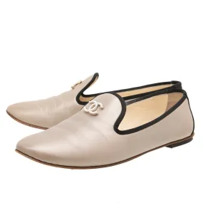 Chanel Bicolor CC Pearl Loafers 37.5