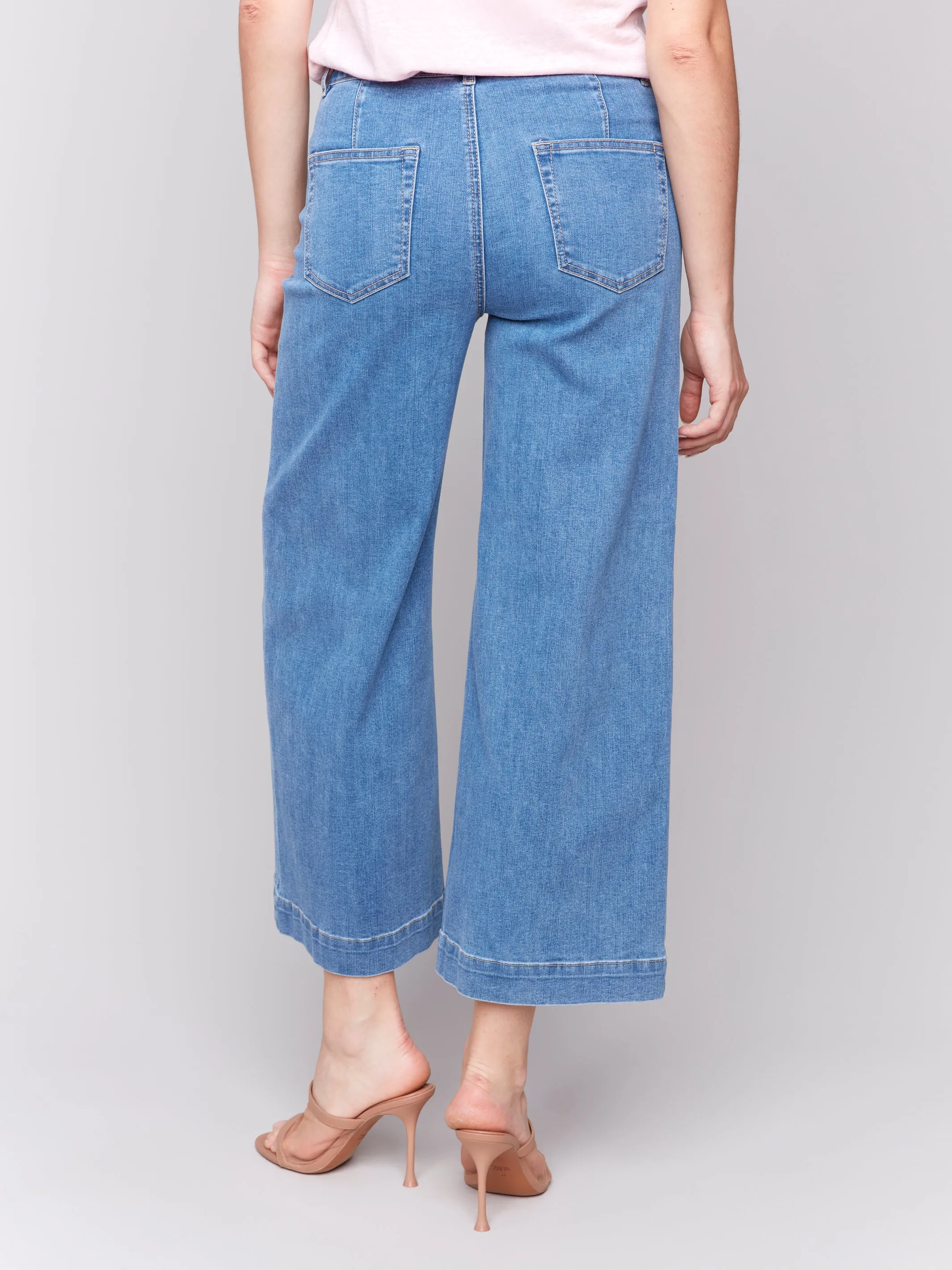 Charlie B Cropped Flare C5538R-431A Blue Jean