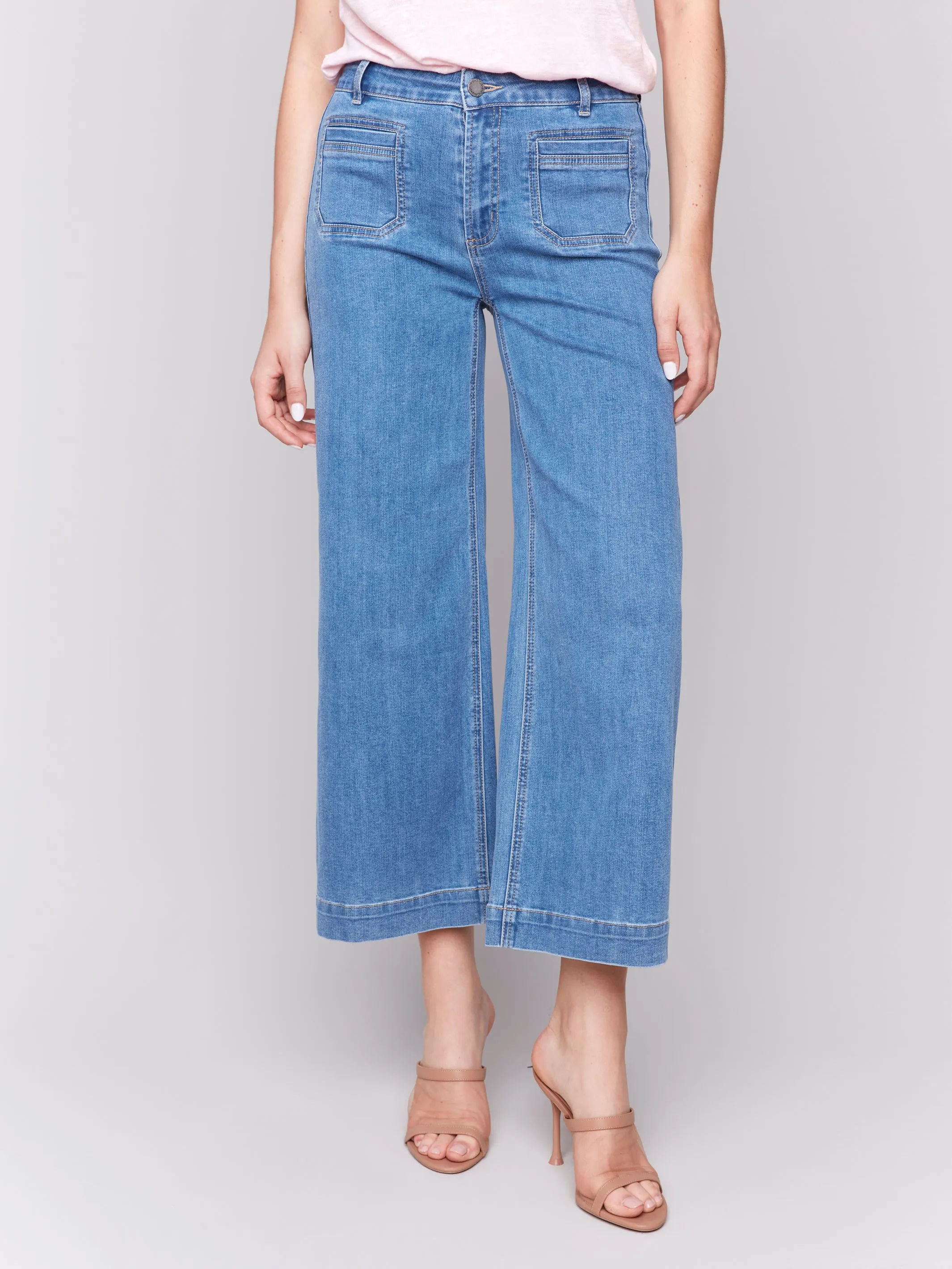 Charlie B Cropped Flare C5538R-431A Blue Jean