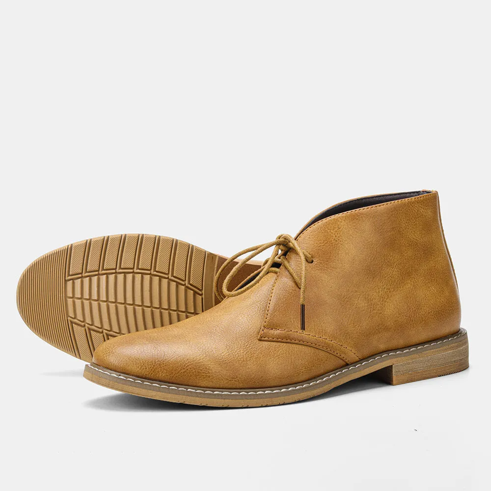 Color Brushed Large Size Desert Boots Men