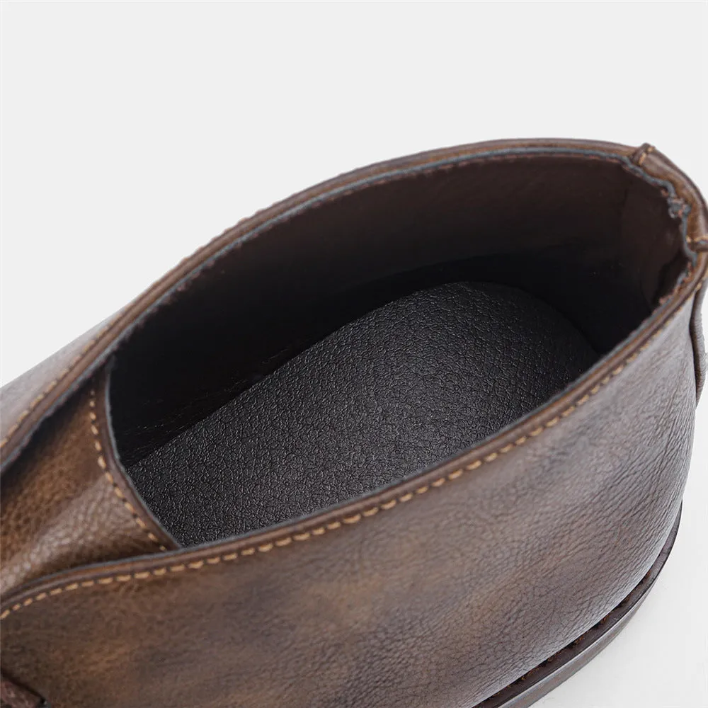 Color Brushed Large Size Desert Boots Men