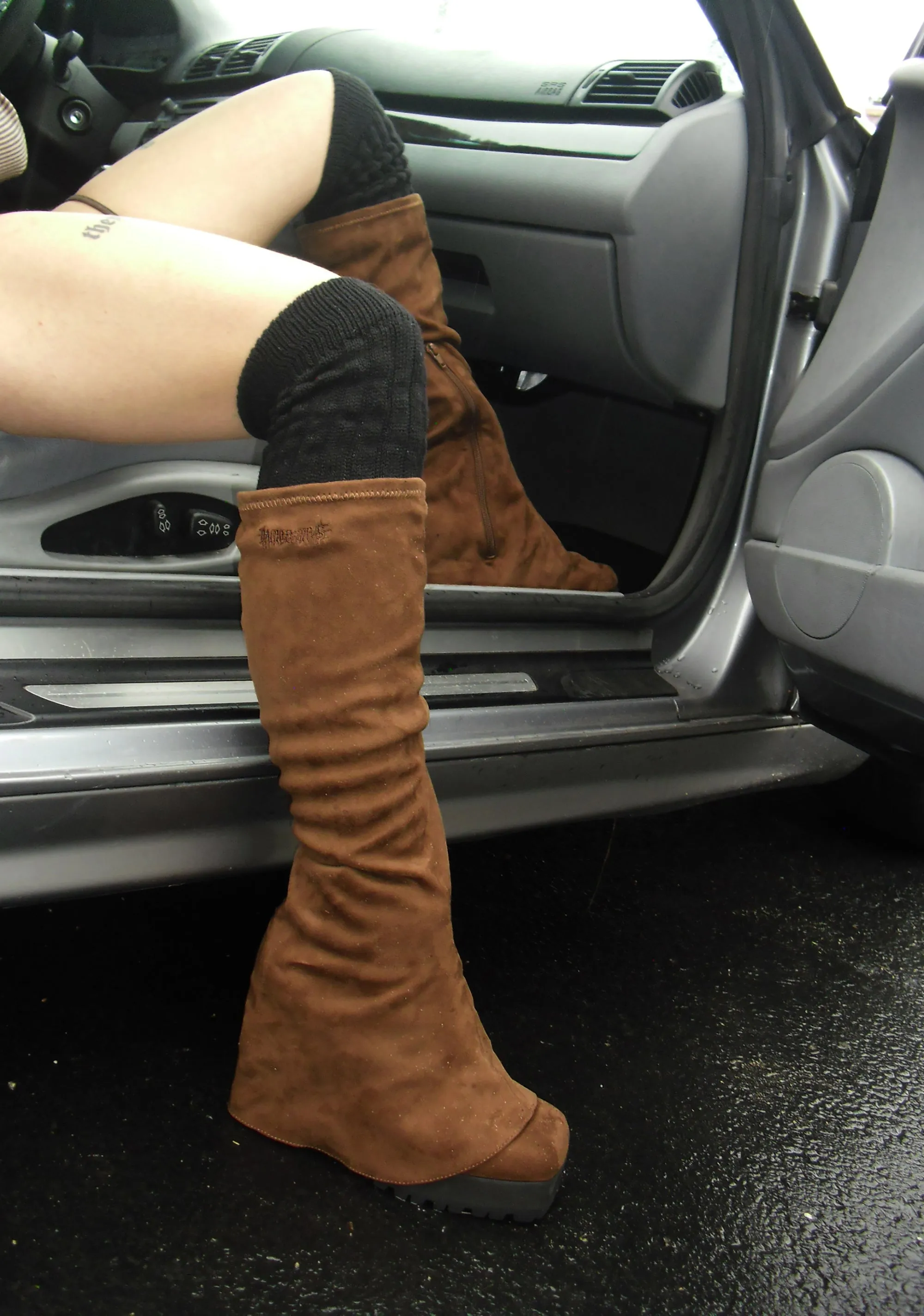 Crossfade Knee High Pant Boots