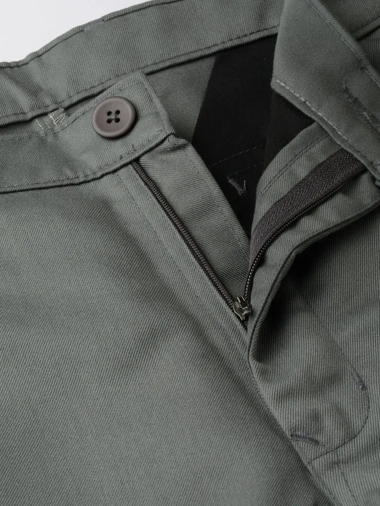 DENNISON Men Grey Smart Tapered Fit Solid Regular Trousers