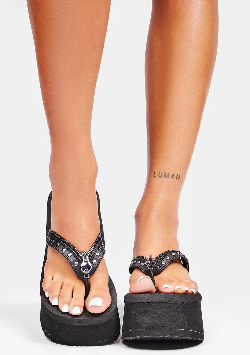 Doomed In A Daze Platform Sandals