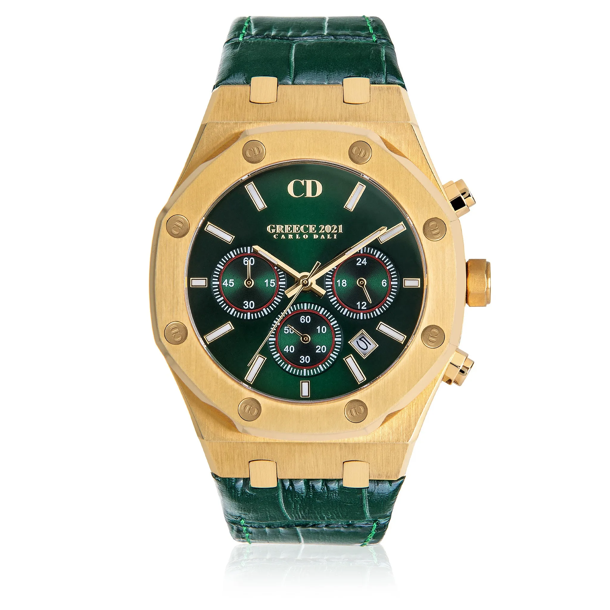 GREECE 2021 Chronograph leather Green Limited Watch