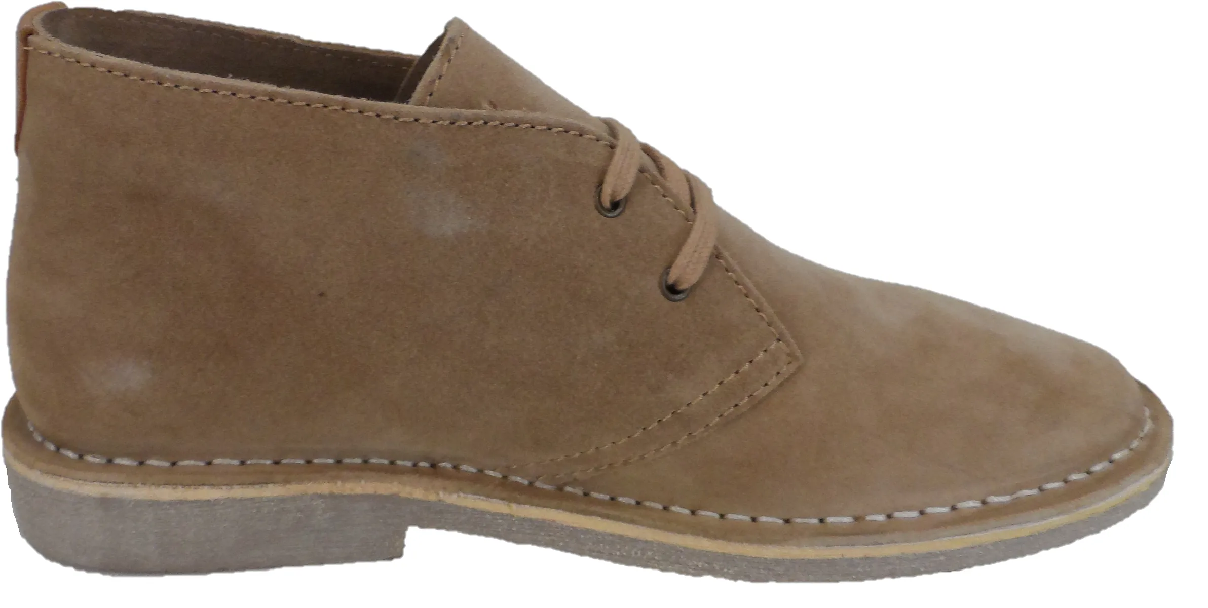 Hush Puppies Mens Sand 2 Eyelet Real Suede Desert Boots