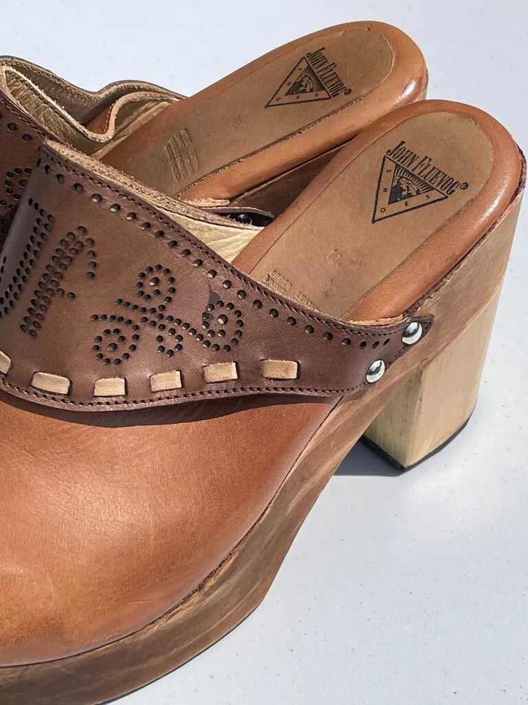 John Fluevog Vintage Clog Style Heels 10