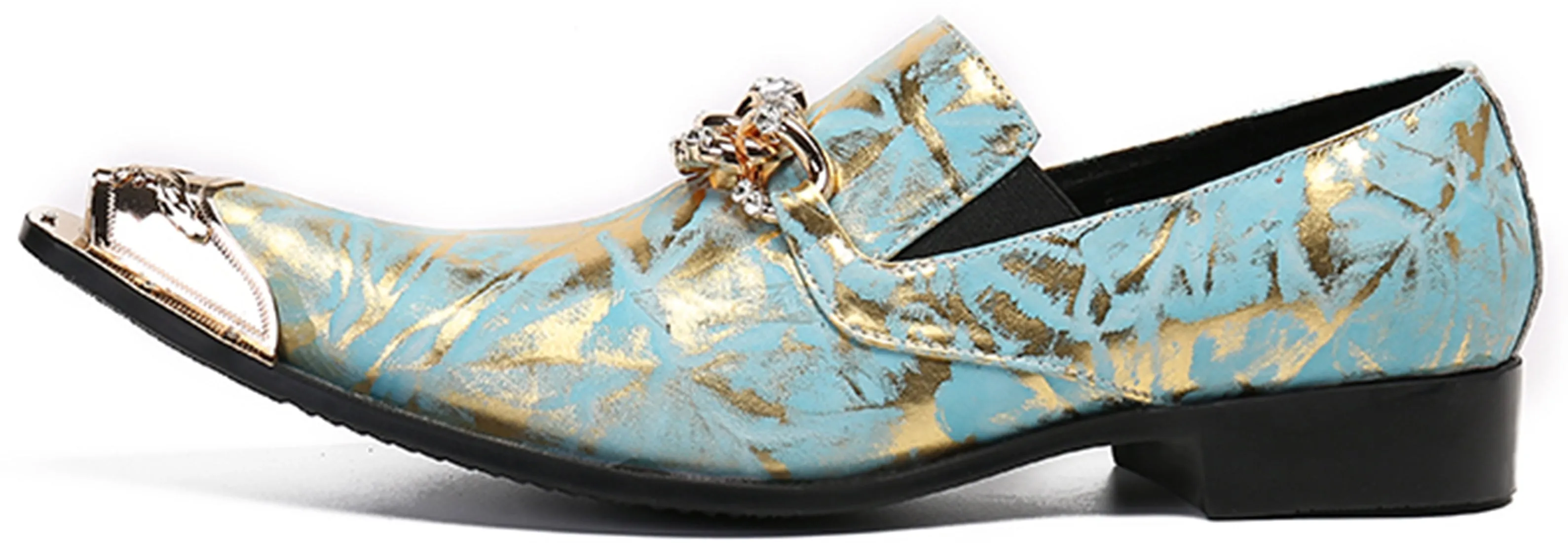 Men's Buckle Metal Tip Western Loafers