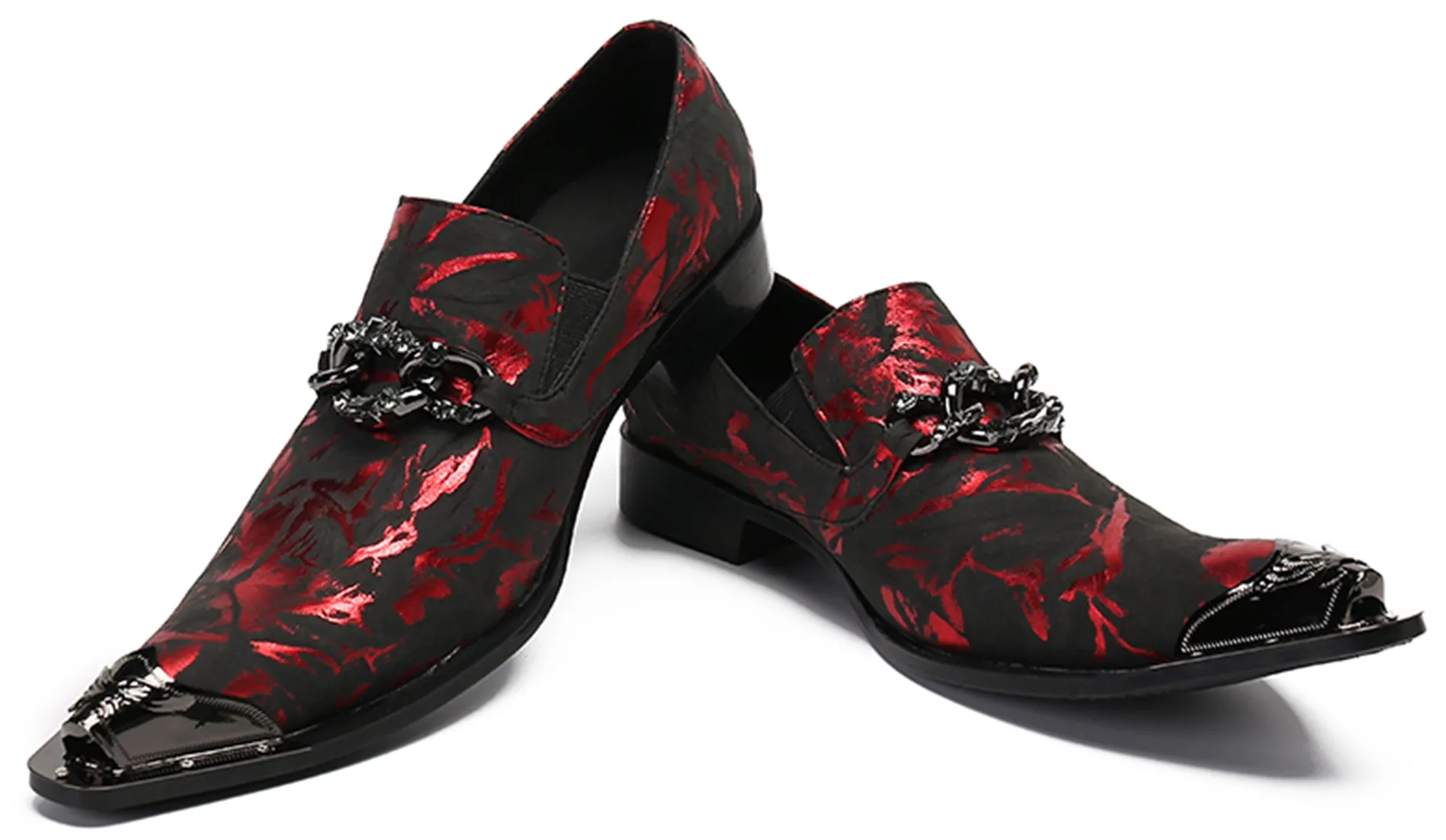 Men's Buckle Metal Tip Western Loafers