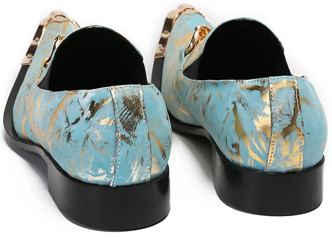 Men's Buckle Metal Tip Western Loafers
