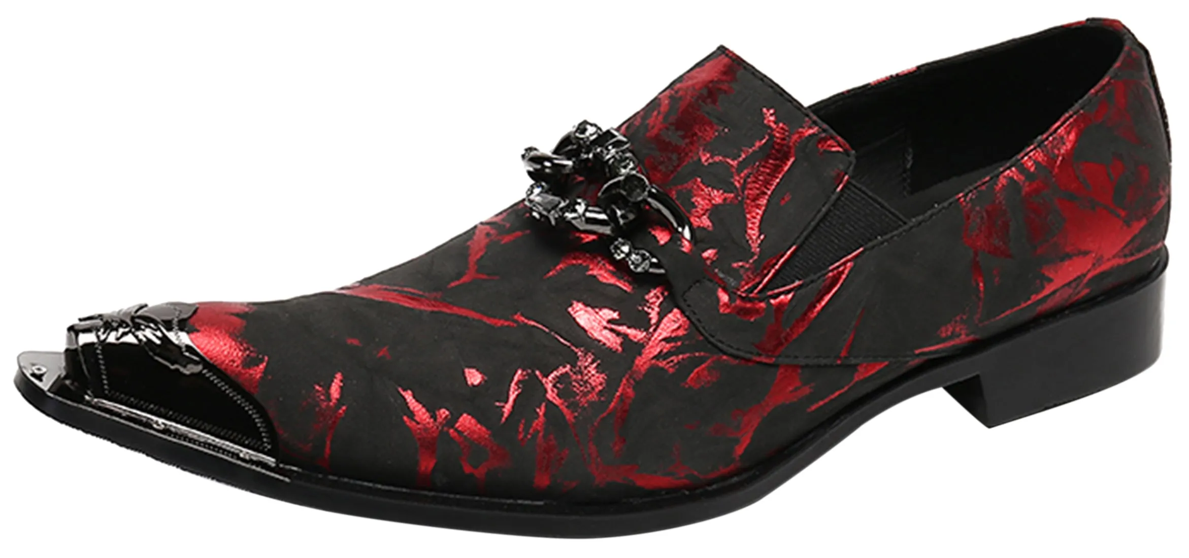Men's Buckle Metal Tip Western Loafers