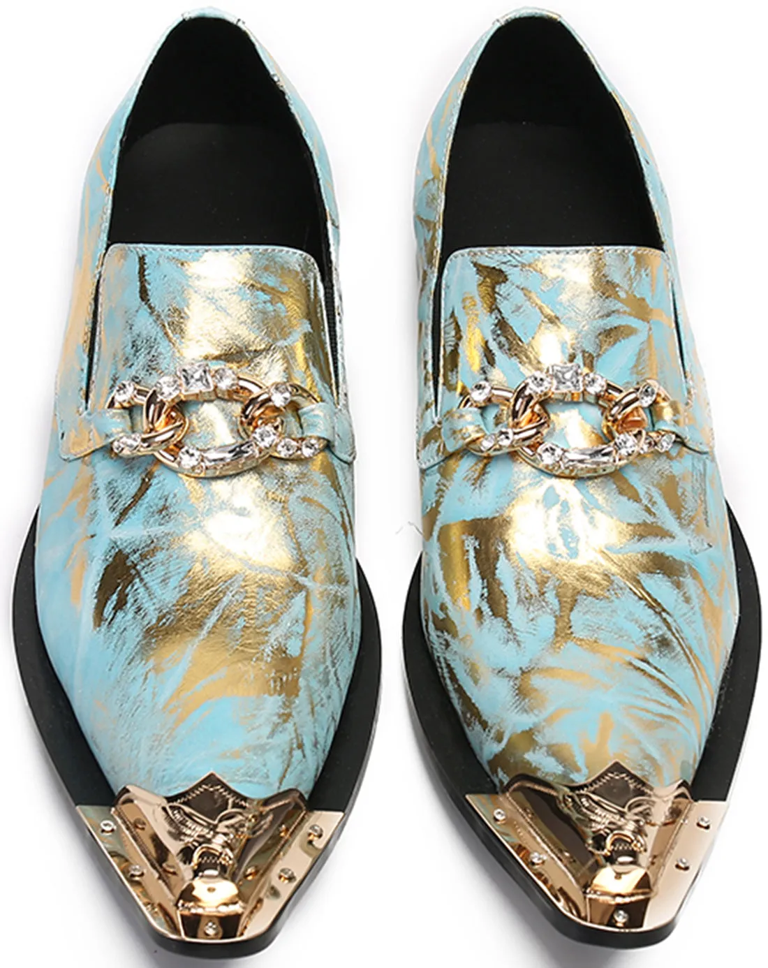 Men's Buckle Metal Tip Western Loafers