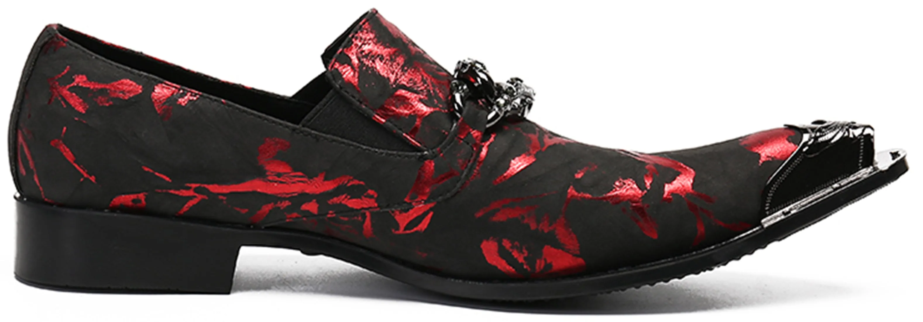 Men's Buckle Metal Tip Western Loafers