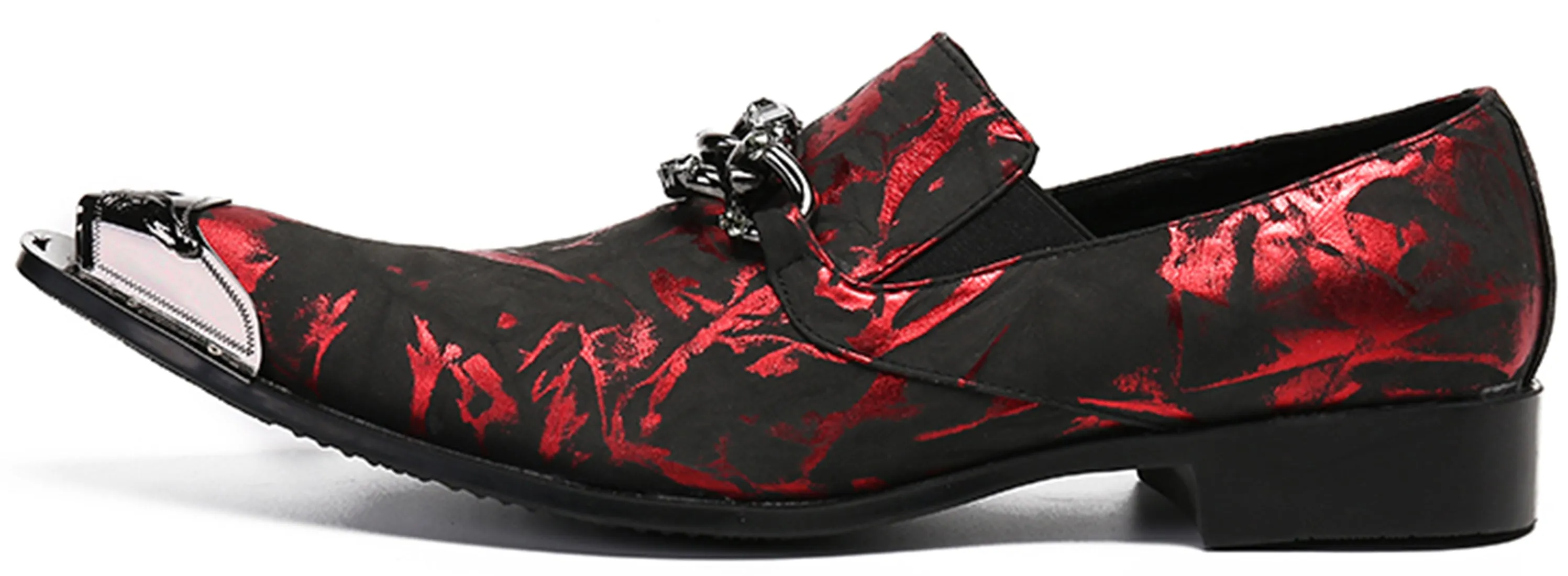 Men's Buckle Metal Tip Western Loafers