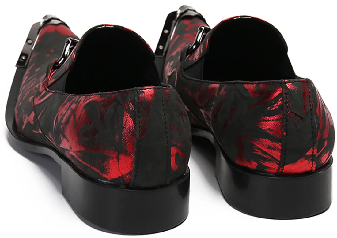 Men's Buckle Metal Tip Western Loafers