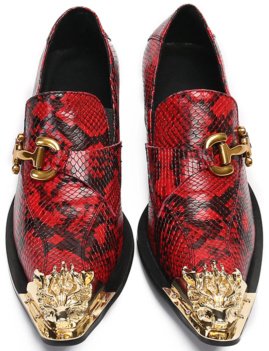 Men's Lion Metal Tip Western Loafers