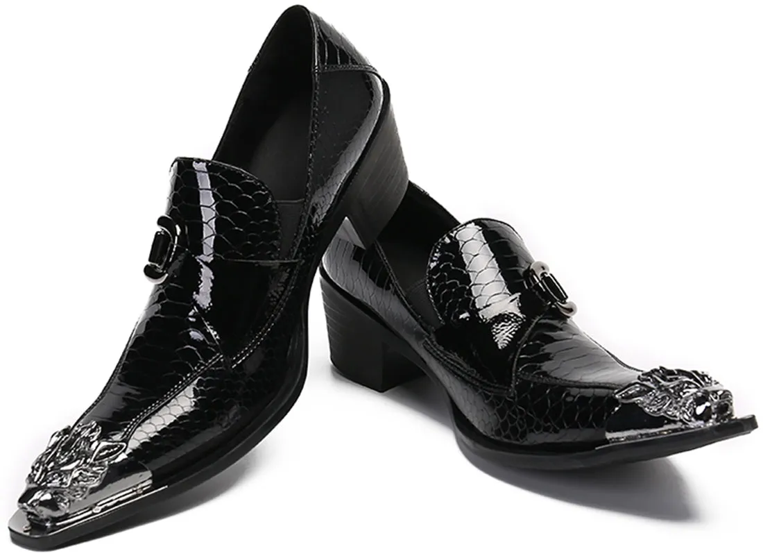 Men's Lion Metal Tip Western Loafers