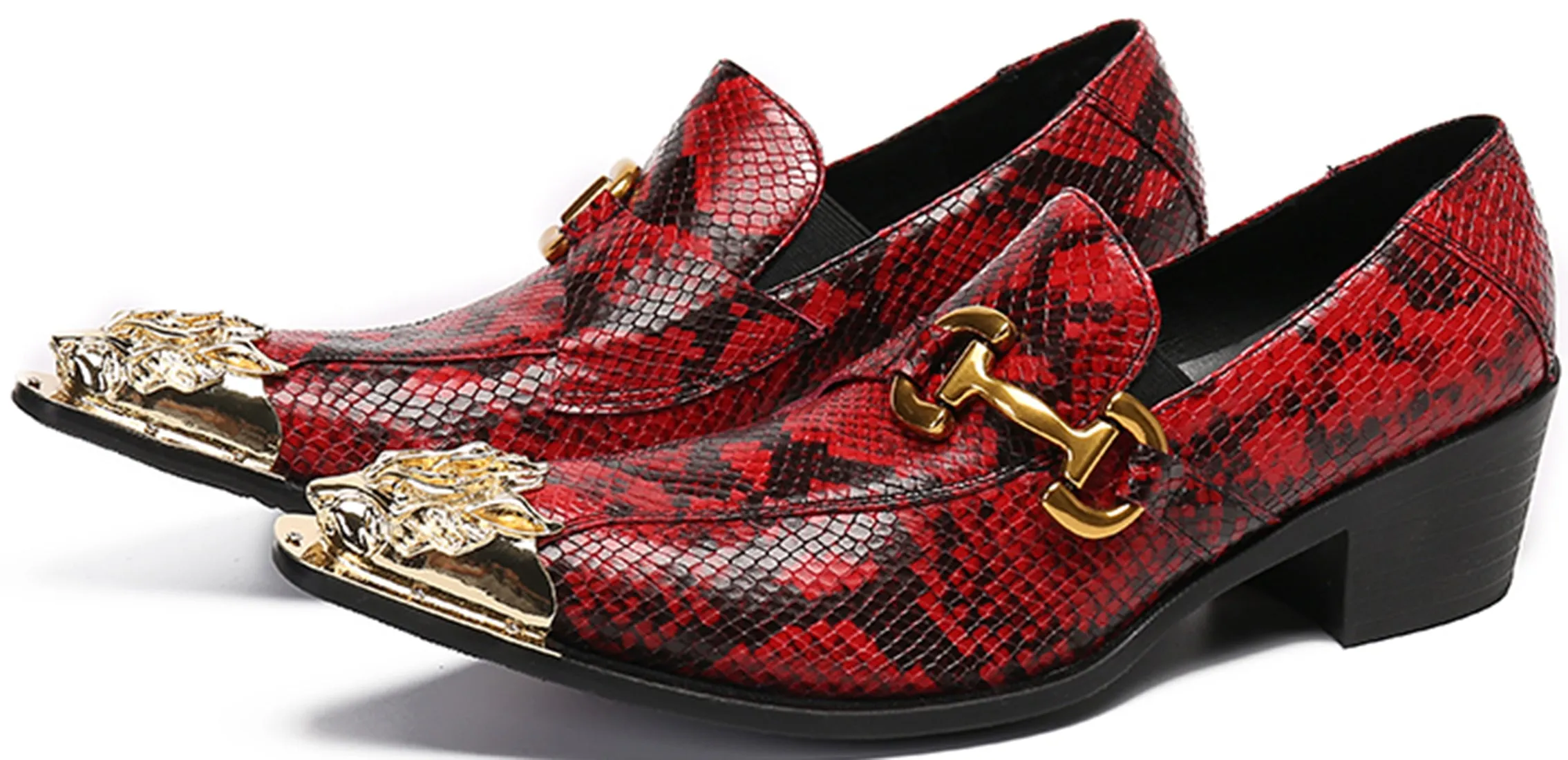 Men's Lion Metal Tip Western Loafers
