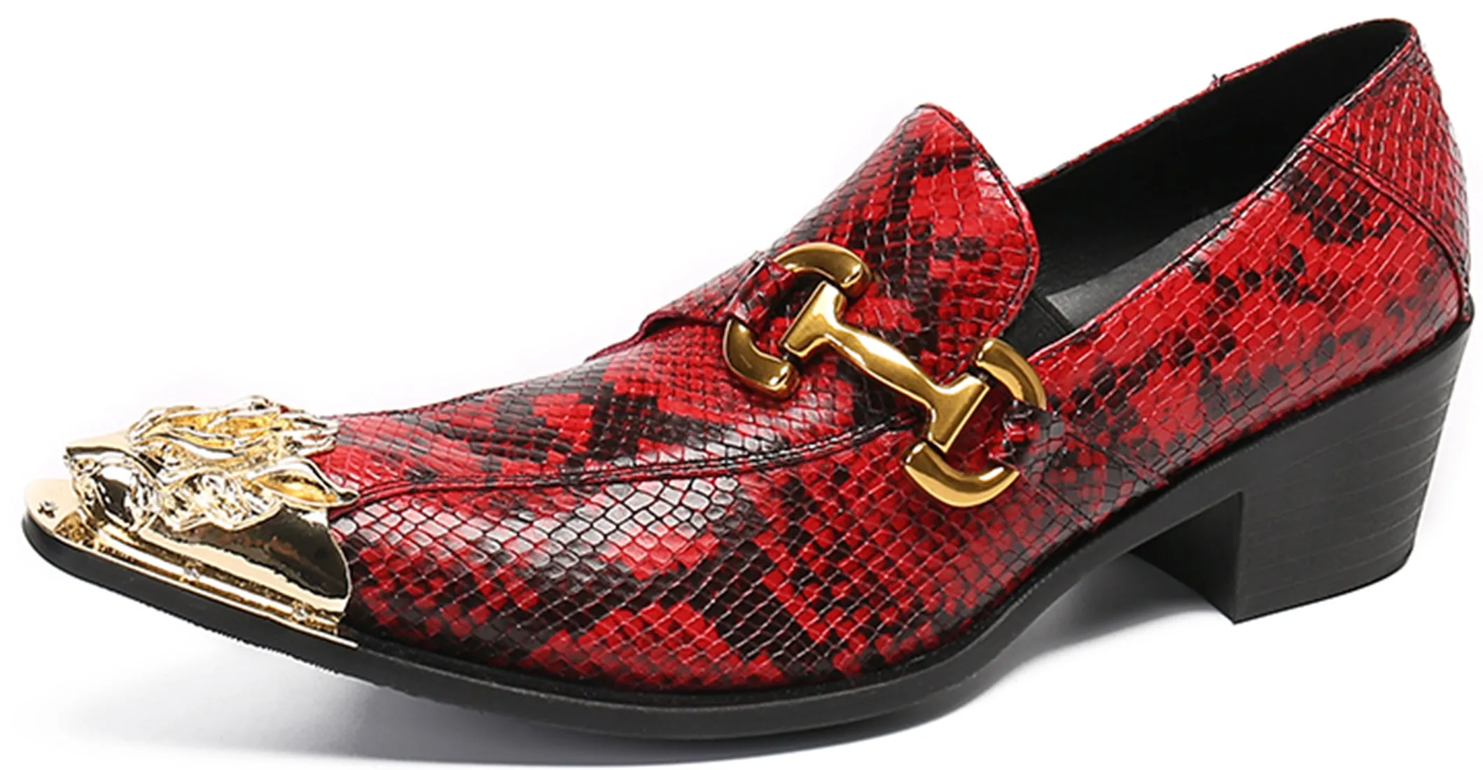 Men's Lion Metal Tip Western Loafers