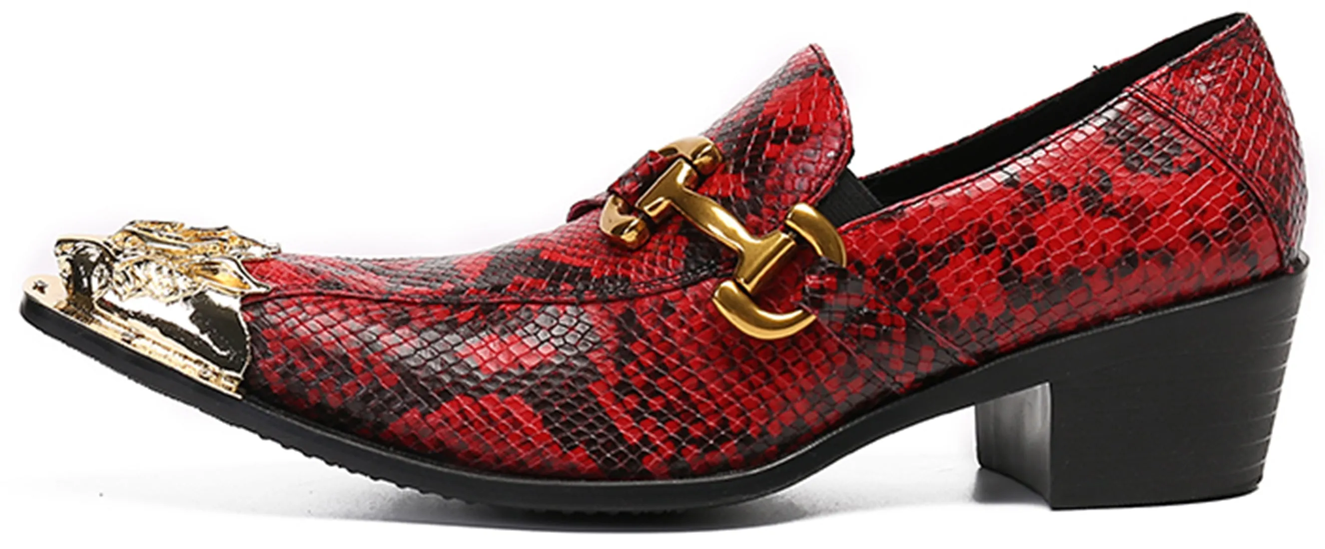 Men's Lion Metal Tip Western Loafers