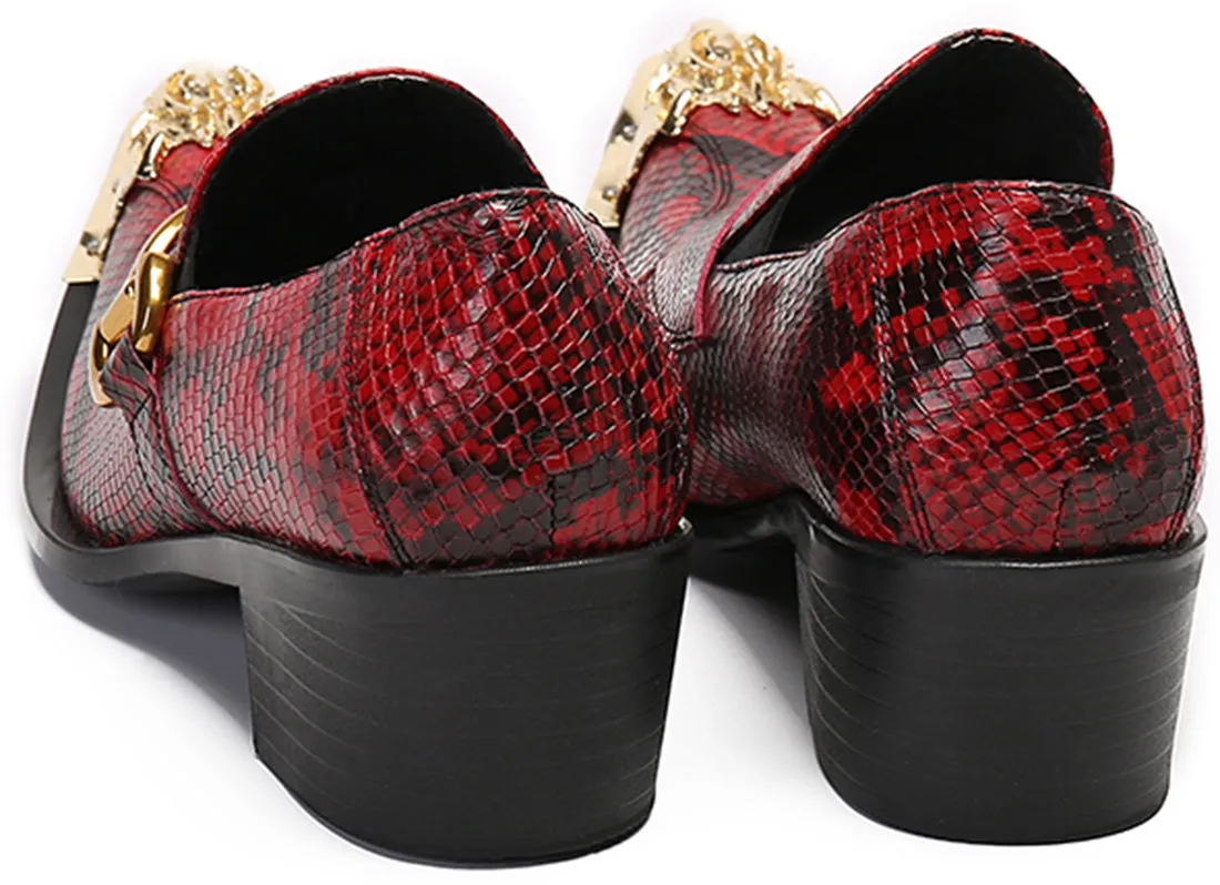 Men's Lion Metal Tip Western Loafers