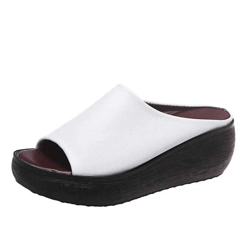Peep Toe Platform Sandals For Summer