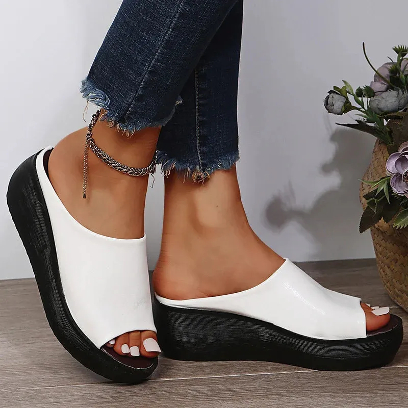 Peep Toe Platform Sandals For Summer