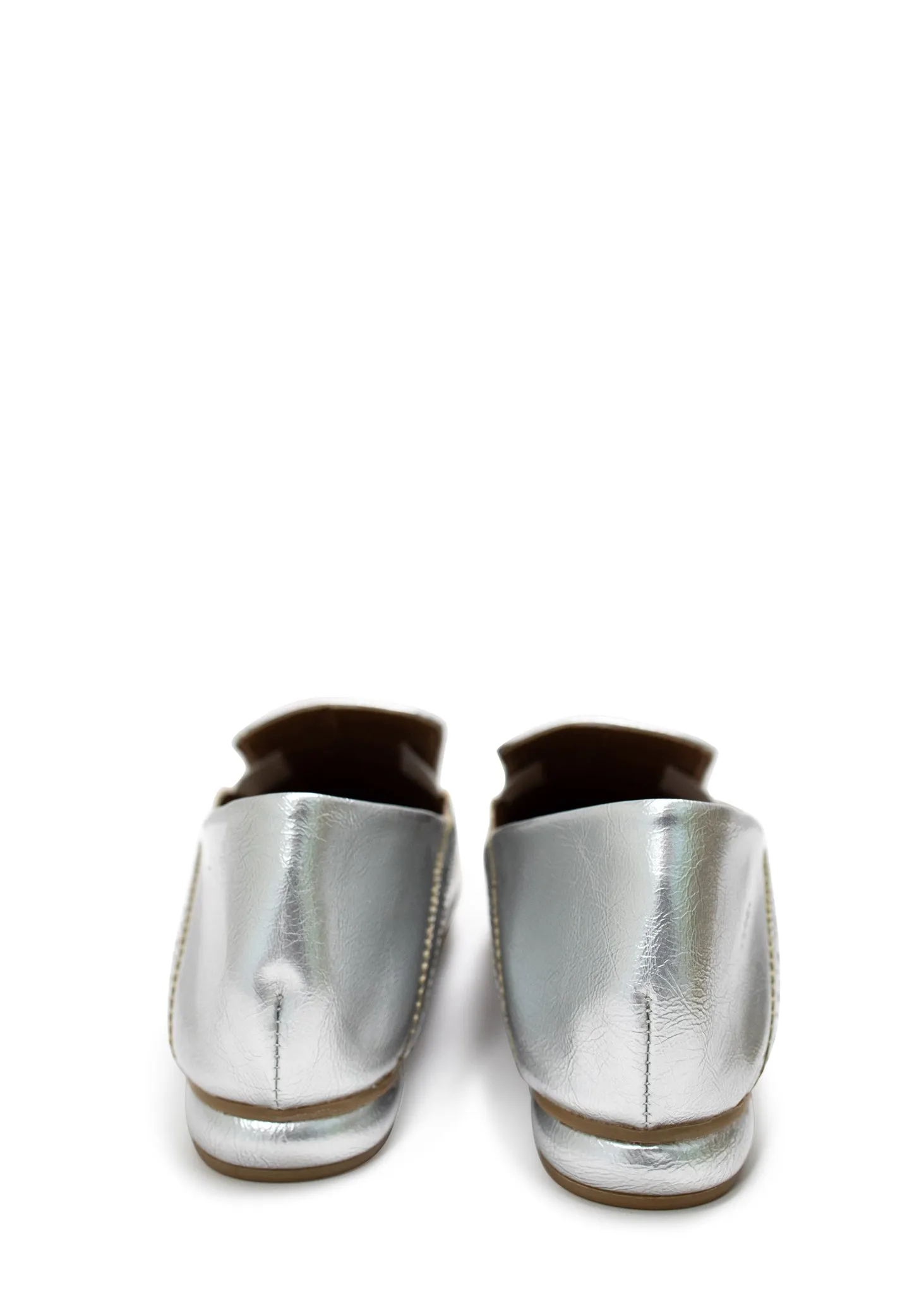 Pennyworth Metallic Silver Loafer