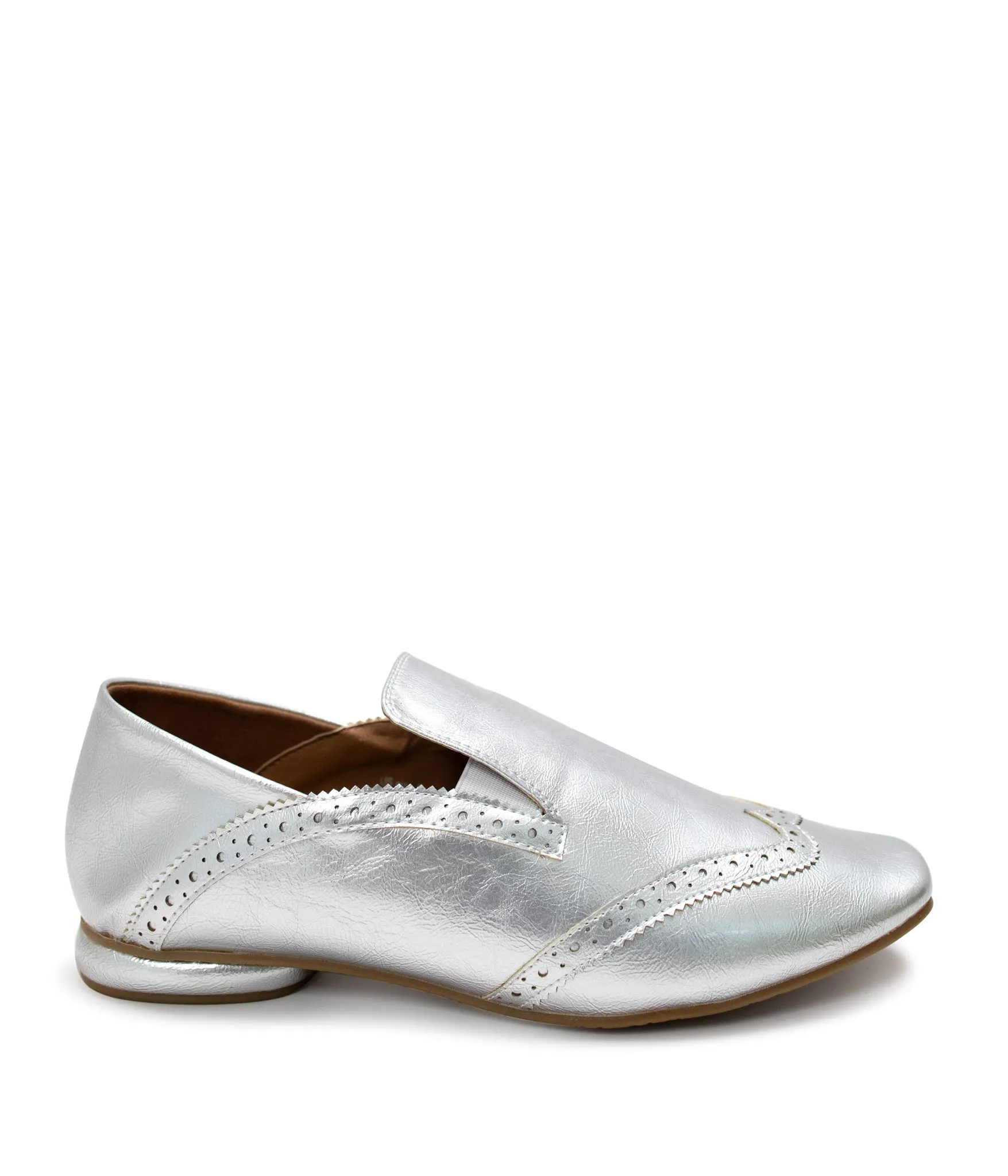 Pennyworth Metallic Silver Loafer