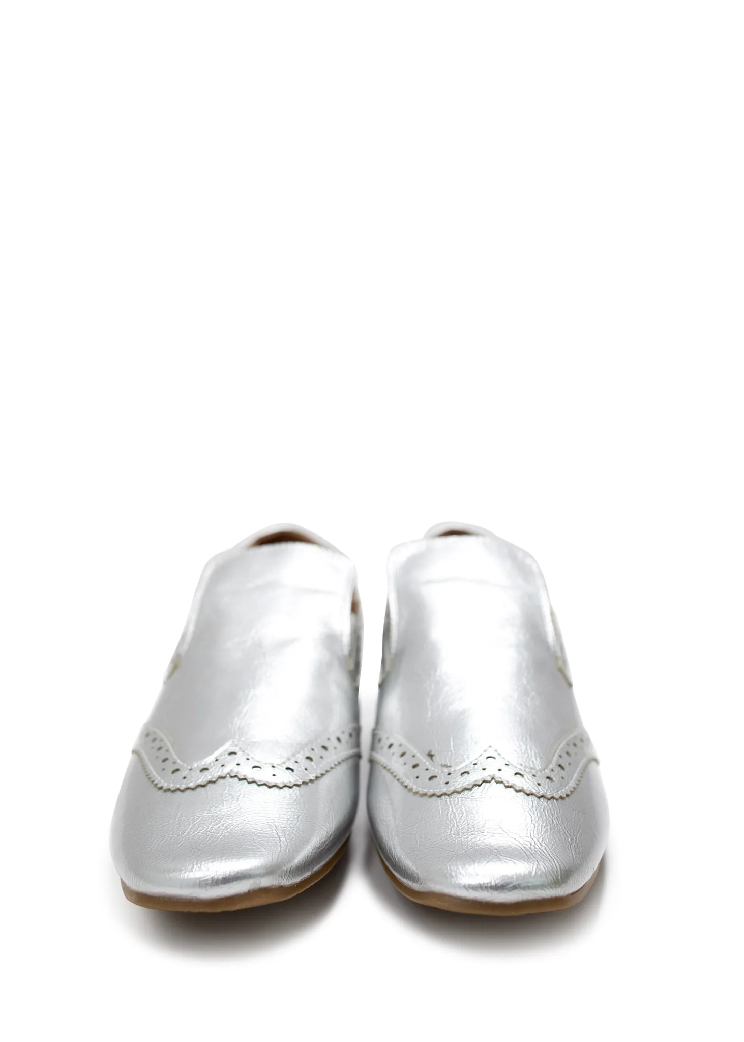 Pennyworth Metallic Silver Loafer