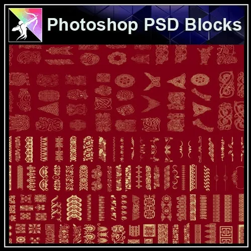 ★Photoshop PSD Decorative Elements V2-PSD Decorative Elements,Skirting Board,Corner Post,Neoclassicism Decor,Baroque elements