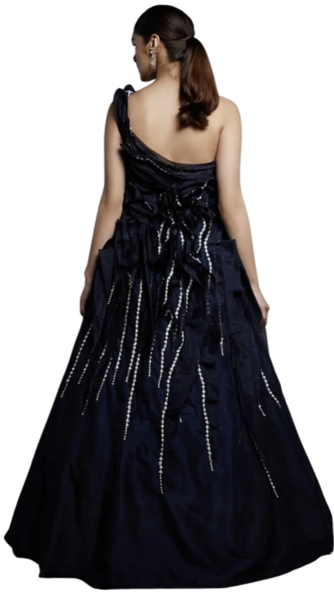 SAMPLE SALE: Midnight Blue Beaded Gown