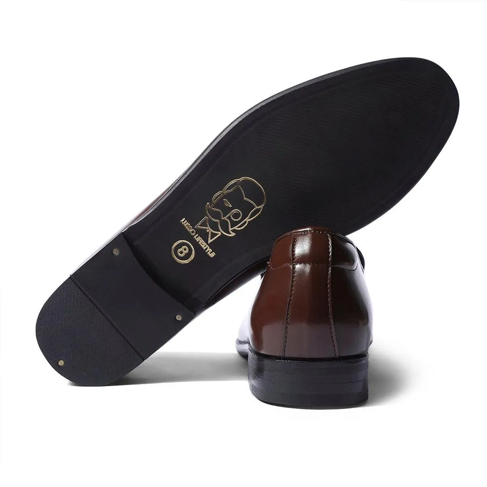 Samurai - Dark Tan Zardozi Slip-On
