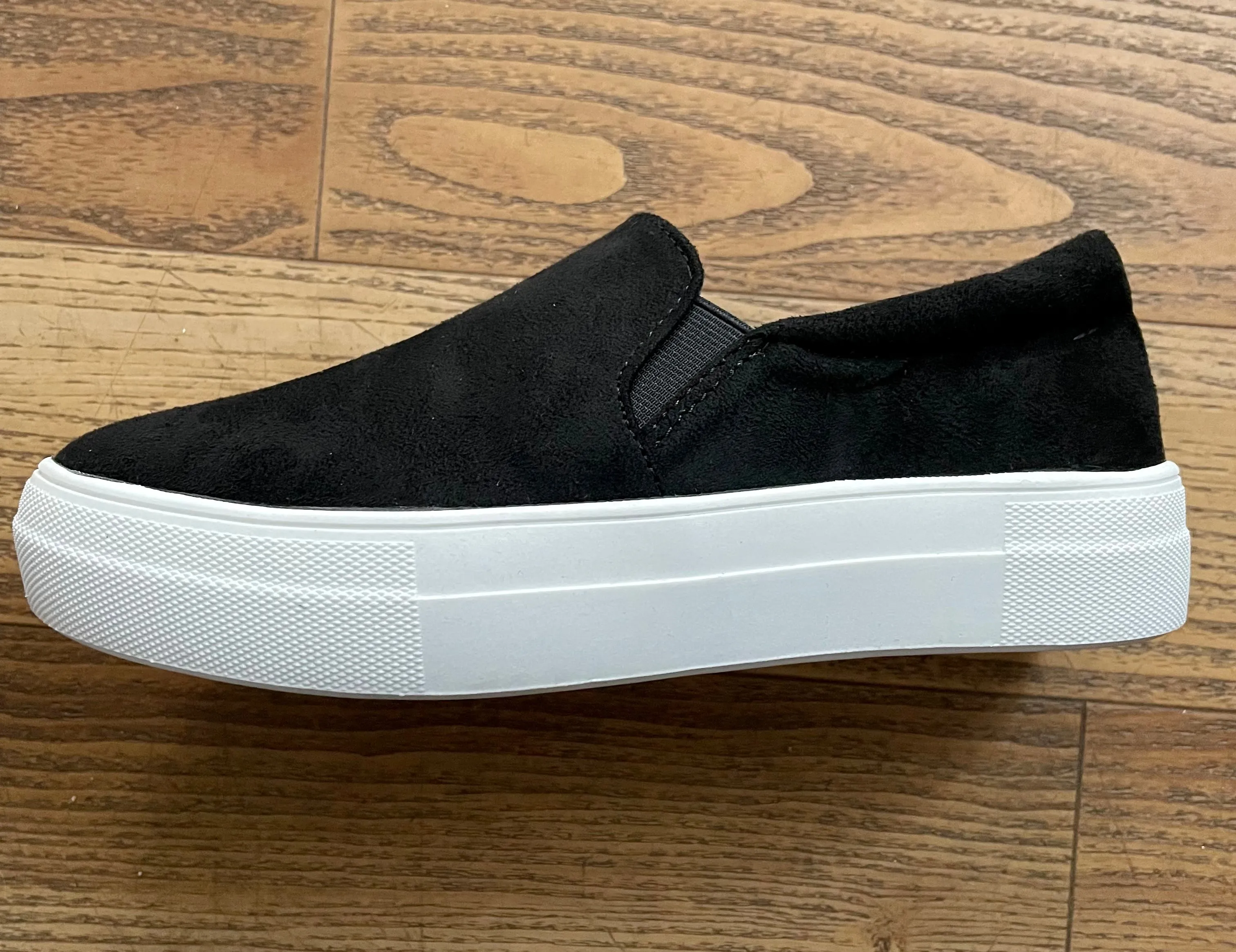 Suede Platform Slip On Sneaker