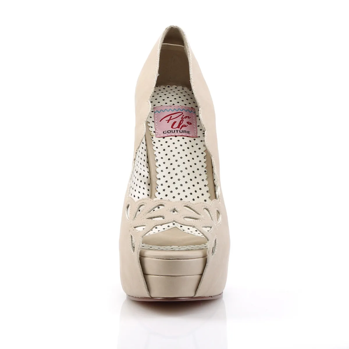Tan Peep Toe Platforms Bella-30